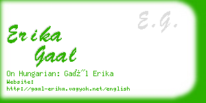 erika gaal business card